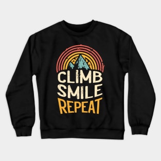 Free Climbing Boulderer Mountain Rock Bouldering Climber Gym Retro Crewneck Sweatshirt